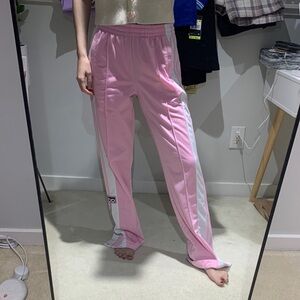 adidas Pink and White Track Pants